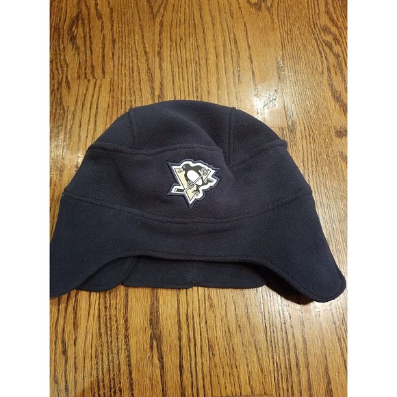 Pittsburgh Penguins LABATT BLUE Fleece NHL Helmet Hat Winter Ski Beanie Cap - Picture 3 of 8